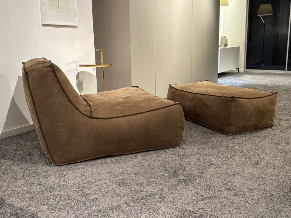 Verzelloni Sessel Zoe Large inkl. Hocker