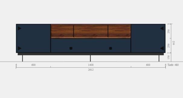 Sideboard Nex Side mit Fußgestell